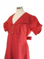 Ladies 1940's Style Tea Dress Wartime Goodwood Costume Size 14 - 16 